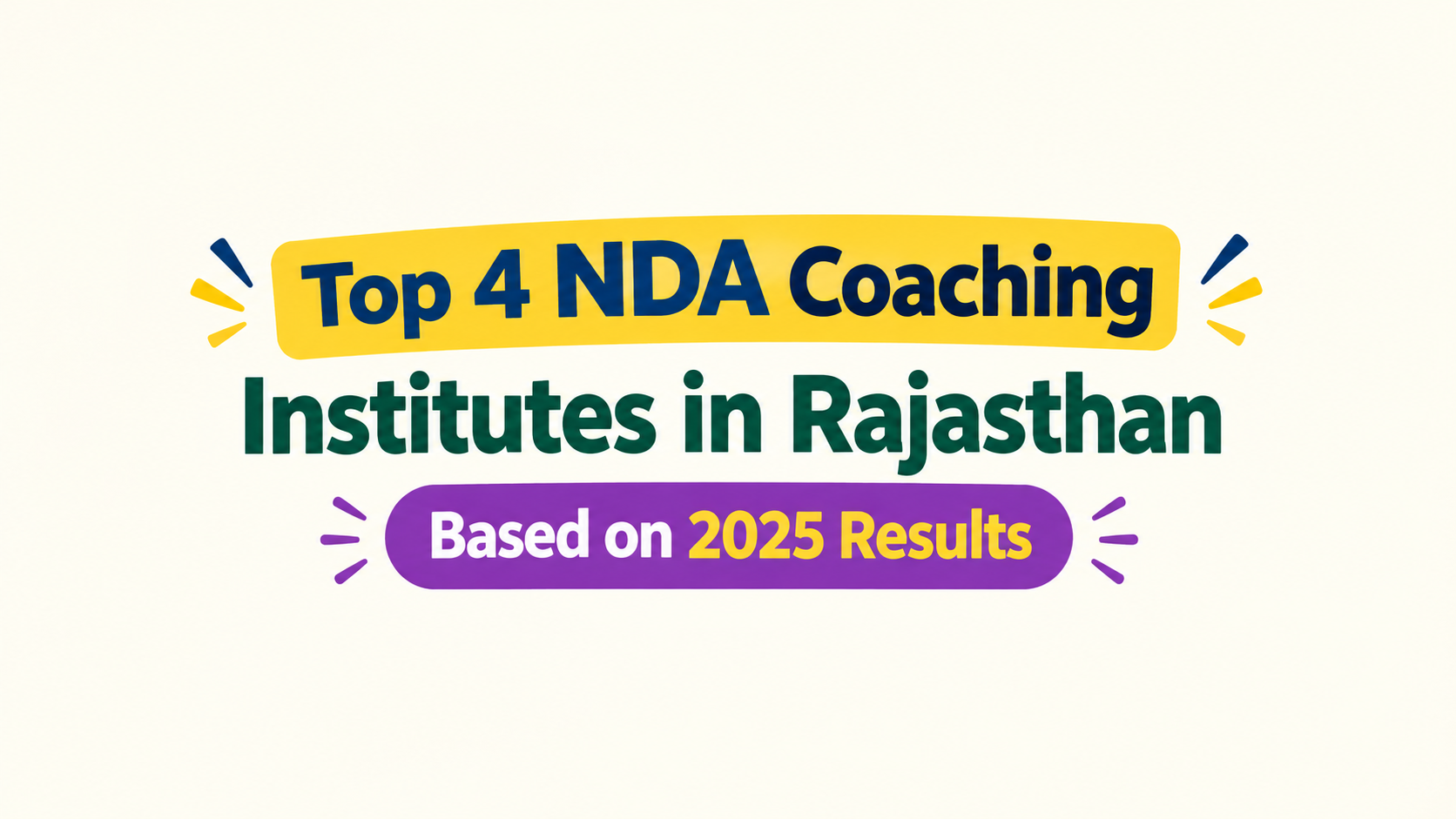 Best 4 NDA coaching in Rajasthan: Based on 2025 Results